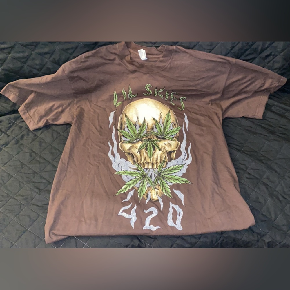 Brown 420 lil skies shirt (never worn)
